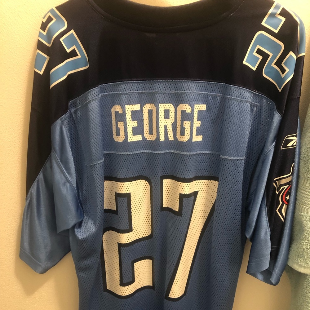 Mens large Reebok NFL  Tennessee Titans Eddie George football jersey